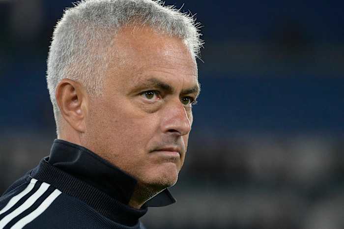 Jose Mourinho en el AS Roma vs Spezia Calcio